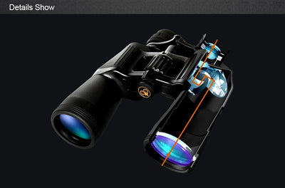 Eyeskey High Power Zoom 10-22x50 Binoculars Bak4 Porro Prism w/ Carry Case & Strap New Hight Power Binoculars