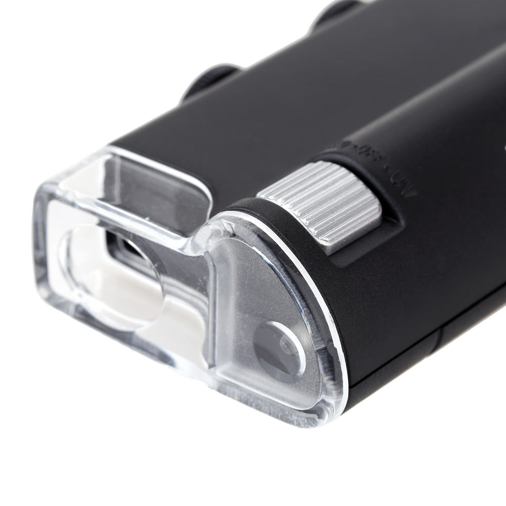 Portable Loupe Magnifier for Jewelry Gem 60-100X Multifunctional Adjustable Microscope Magnifying Tool with LED and UV Light
