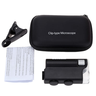 Portable Loupe Magnifier for Jewelry Gem 60-100X Multifunctional Adjustable Microscope Magnifying Tool with LED and UV Light