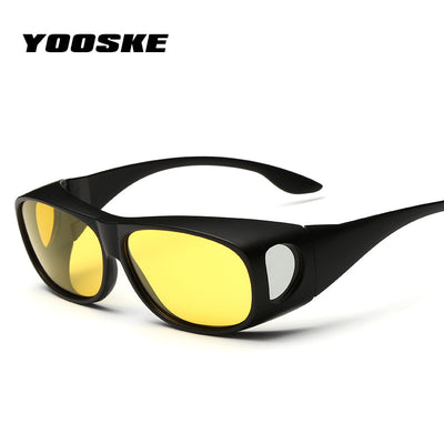 YOOSKE High-end Polarized Set of Glasses HD Vision Sunglasses Men Myopia Mirror Night Driving Sunglass Over Wrap Arounds Eyewear