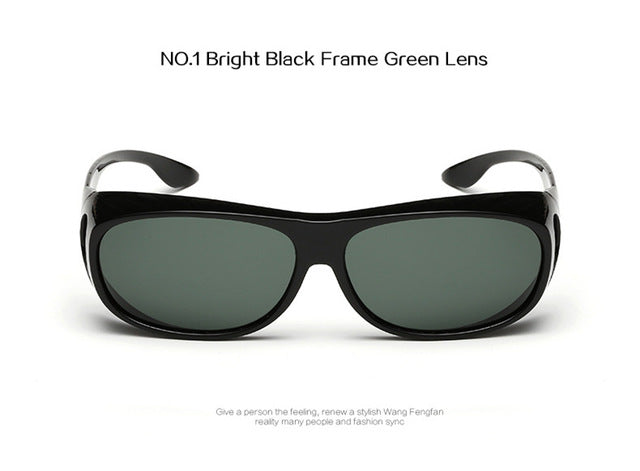 YOOSKE High-end Polarized Set of Glasses HD Vision Sunglasses Men Myopia Mirror Night Driving Sunglass Over Wrap Arounds Eyewear