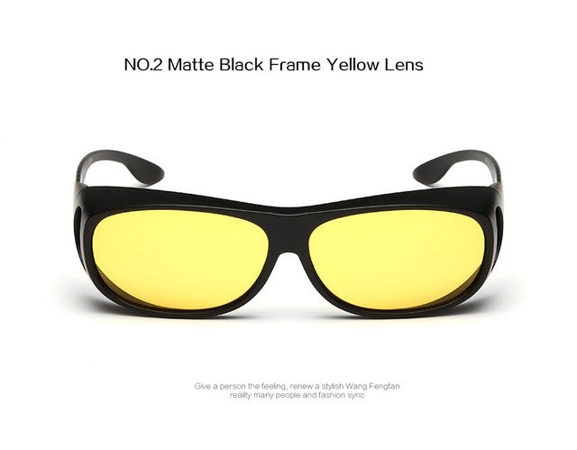 YOOSKE High-end Polarized Set of Glasses HD Vision Sunglasses Men Myopia Mirror Night Driving Sunglass Over Wrap Arounds Eyewear