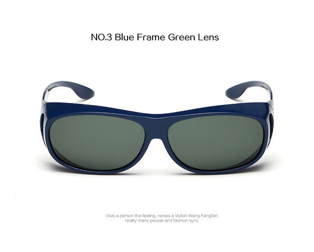 YOOSKE High-end Polarized Set of Glasses HD Vision Sunglasses Men Myopia Mirror Night Driving Sunglass Over Wrap Arounds Eyewear