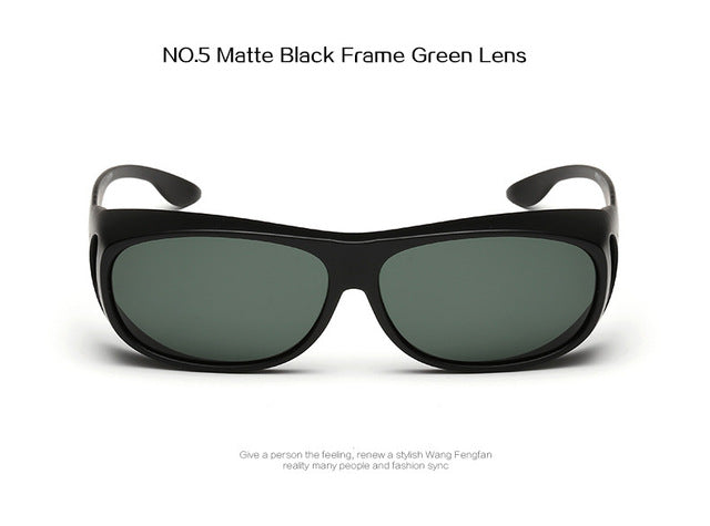 YOOSKE High-end Polarized Set of Glasses HD Vision Sunglasses Men Myopia Mirror Night Driving Sunglass Over Wrap Arounds Eyewear