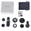 HD Phone lenses kit 12x Zoom Telephoto 0.45X Wide Angle 15X Super Macro Lens For iPhones Samsung Smartphones Clip Camera Lenses