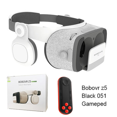BOBOVR Z4 Update BOBO VR Z5 120 FOV 3D Cardboard Helmet Virtual Reality Glasses Headset Stereo Box for 4.7-6.2' Mobile Phone