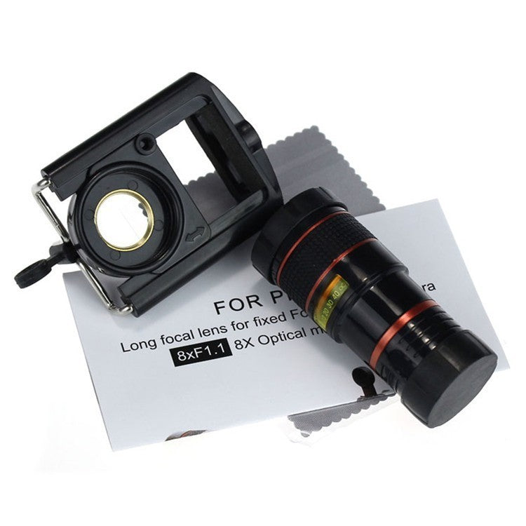 High Quality 8X Zoom Telephoto Lenses Optical Telescope Camera Lens With Clips For Xiaomi redmi 2 3 S 4 note 3 MI4 MI5 MI6