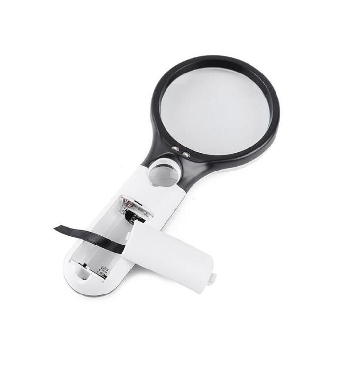 New 3 LED Light 45X Handheld Mini Pocket Microscope Reading Magnifying Glass Lens Jewelry Loupe