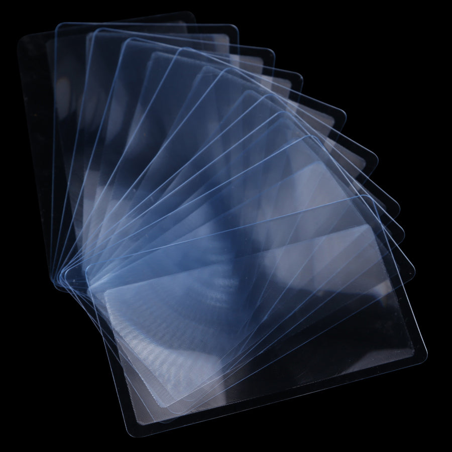 10 PCS Magnifiers Credit Card Shape 3 X Transparent Magnifier Magnification Magnifying Fresnel LENS Made of  Plastics