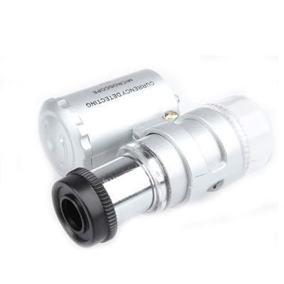 Portable Mini 60x Magnification Pocket Microscope Jewelry  Magnifier Glass Loupe --M25