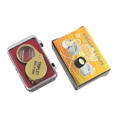 2017 Portable 30X Power 21mm Jewelers Magnifier Gold Eye Loupe Jewelry Store Lowest Price Magnifying Glass with Exquisite Box