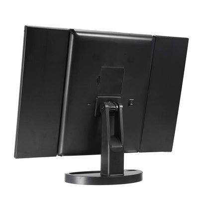 3 Folding Touch Screen Makeup Led Light Mirror Vanity Mirror With Led Light 1X/2X/3X Table Desktop Magnifying Mirror For Make Up