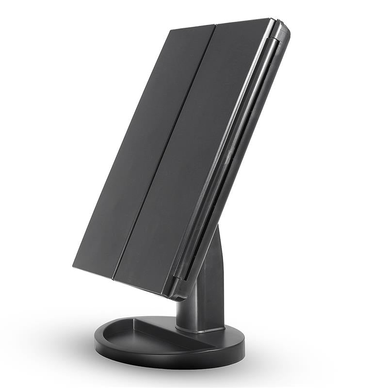 3 Folding Touch Screen Makeup Led Light Mirror Vanity Mirror With Led Light 1X/2X/3X Table Desktop Magnifying Mirror For Make Up