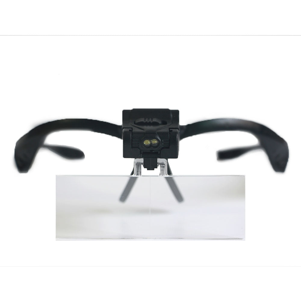 Headband Magnifying Glass Eye Repair Magnifier 2 LED Light 1.0/1.5/2.0/2.5/3.5X 5PC Glasses Loupe Optical Lens Free Shipping