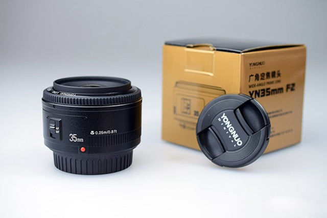 Ready Stock ! YONGNUO 35mm f2  Camera Lens lenses Large Aperture Auto Focus for Canon5D 500D 400D 650D 600D 450D 60D 7D