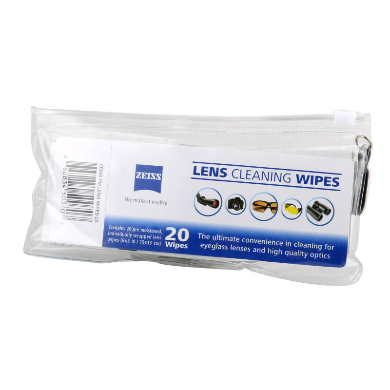 20 COUNTS ZEISS LENS CLEANING CLOTH WIPES LENSES LCD COMPUTER CAMERA CLEANER FREE CARRYING POUCH