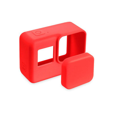 Go Pro Accessories Action Camera Case Protective Silicone Case Skin +Lens Cap cover for GoPro Hero 5 Black Hero 6 Camera