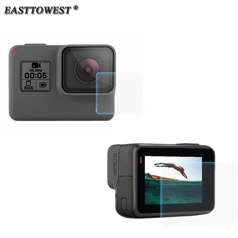 Easttowest For GoPro Hero 5 Accessories LCD Screen Film Protector + Lens Film Protector For Gopro Hero 5