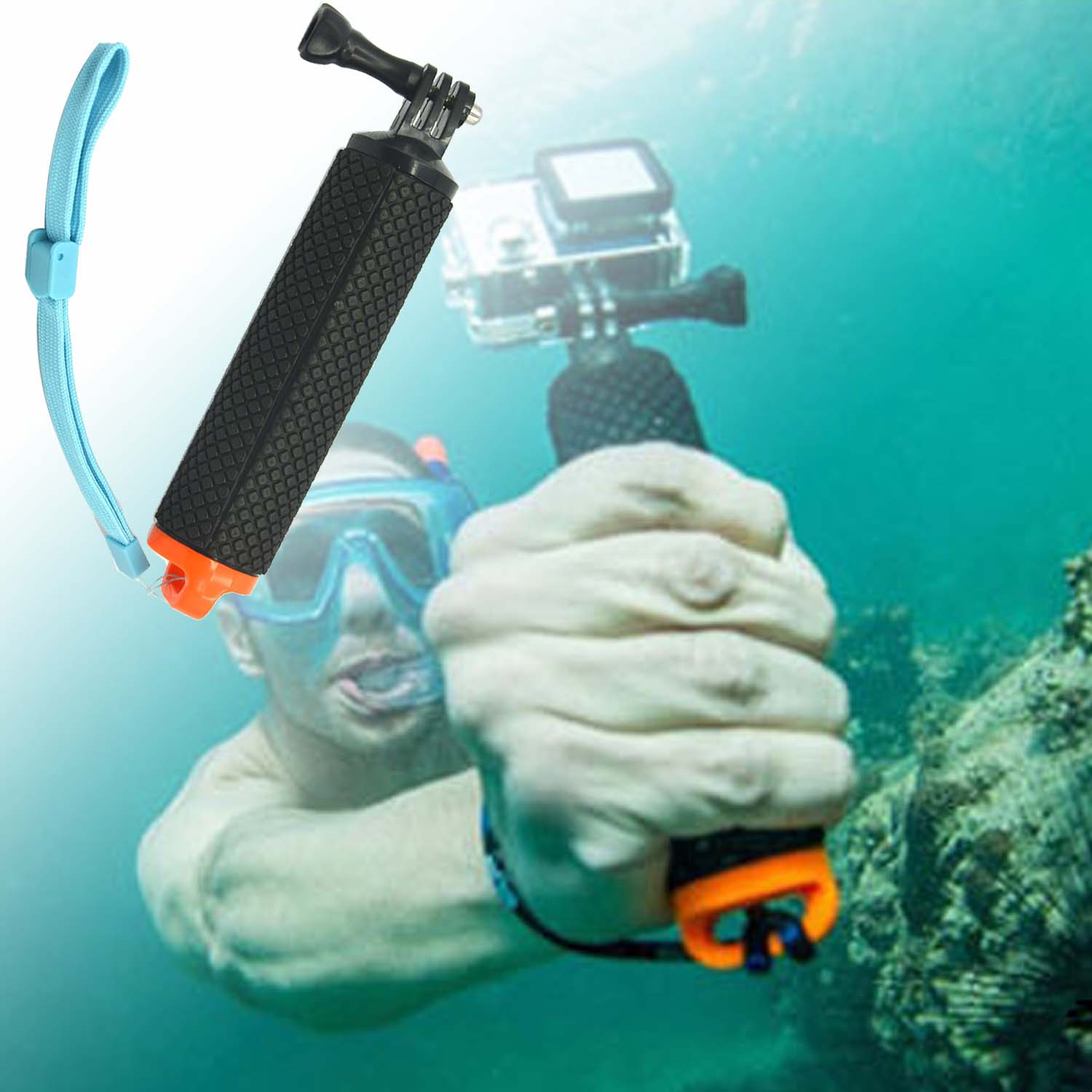 Gosear Float Hand Grip Buoyancy Rod Pole Stick Monopod Tripod for Gopro Go Pro Hero 5 4 3 Xiaomi Xiomi Yi 2 4K 4 K Action Camera