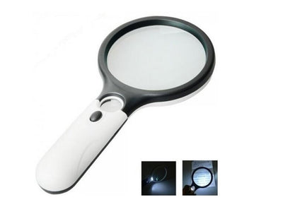 New 3 LED Light 45X Handheld Mini Pocket Microscope Reading Magnifying Glass Lens Jewelry Loupe