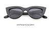 TSHING RAY Retro Thick Frame Cat Eye Sunglasses Women Ladies Fashion Brand Designer Mirror Lens Cateye Sun Glasses For Female