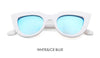 TSHING RAY Retro Thick Frame Cat Eye Sunglasses Women Ladies Fashion Brand Designer Mirror Lens Cateye Sun Glasses For Female