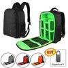 Camera Waterproof  Digital DSLR Photo Video Bag Case Padded Backpack + Mini Lock for Nikon Canon Camera Flashlight & Accessories