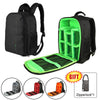 Camera Waterproof  Digital DSLR Photo Video Bag Case Padded Backpack + Mini Lock for Nikon Canon Camera Flashlight & Accessories