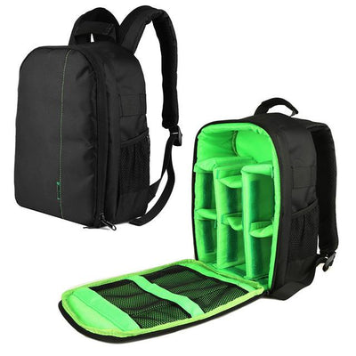 Camera Waterproof  Digital DSLR Photo Video Bag Case Padded Backpack + Mini Lock for Nikon Canon Camera Flashlight & Accessories
