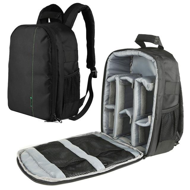 Camera Waterproof  Digital DSLR Photo Video Bag Case Padded Backpack + Mini Lock for Nikon Canon Camera Flashlight & Accessories