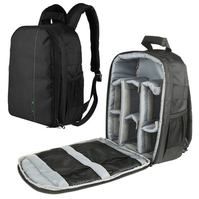 Camera Waterproof  Digital DSLR Photo Video Bag Case Padded Backpack + Mini Lock for Nikon Canon Camera Flashlight & Accessories