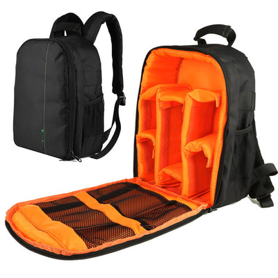 Camera Waterproof  Digital DSLR Photo Video Bag Case Padded Backpack + Mini Lock for Nikon Canon Camera Flashlight & Accessories