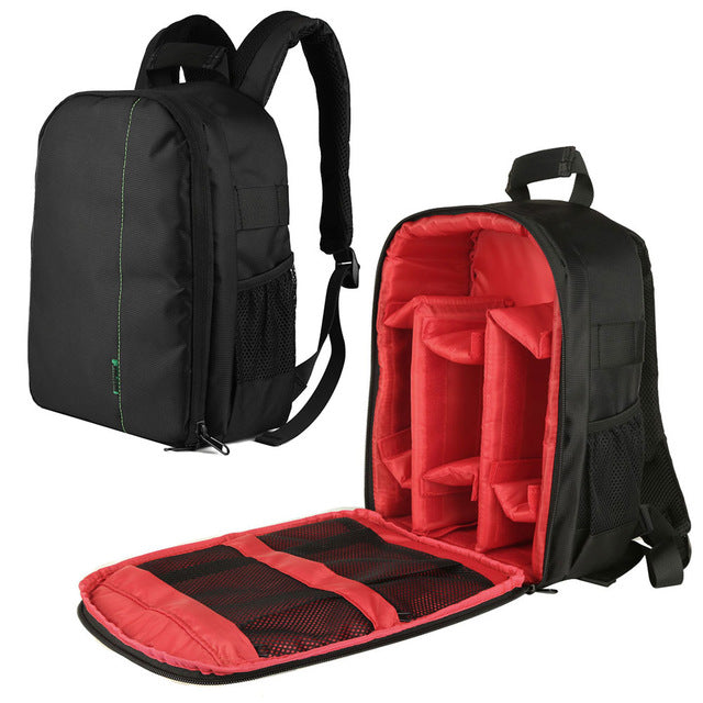 Camera Waterproof  Digital DSLR Photo Video Bag Case Padded Backpack + Mini Lock for Nikon Canon Camera Flashlight & Accessories