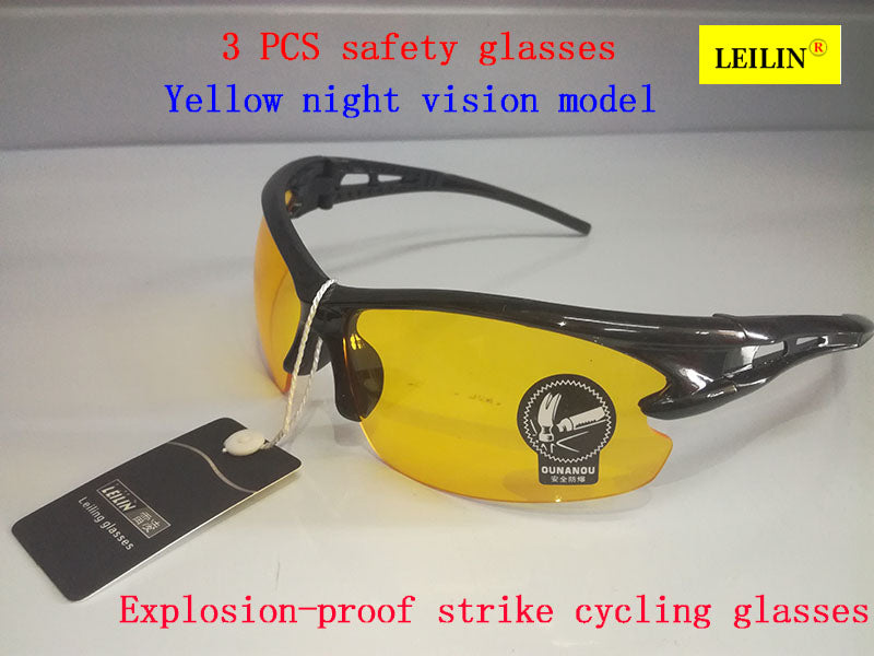 LEILIN protective glasses high quality PC Scratch scratch safety glasses 3PCS Ride movement airsoft glasses