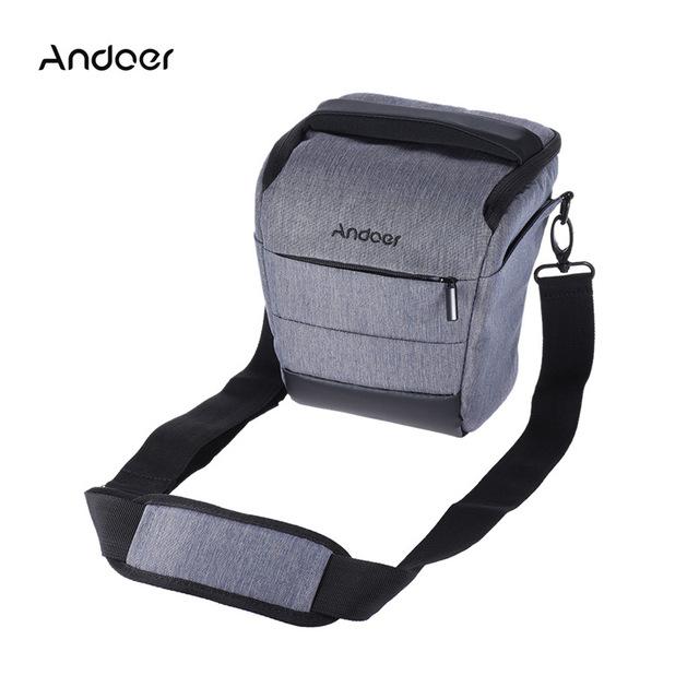 Andoer DSLR Camera  Bag Sleek Polyester Shoulder Camera Case for 1 Camera 1 Lens and Accessories for Canon Nikon Sony Camera