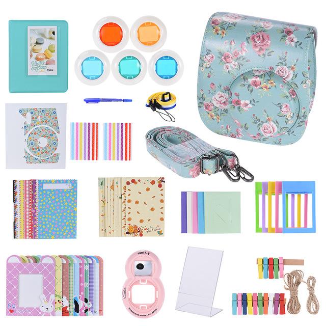 Andoer 14 in 1 Kit Camera Bag for Fujifilm Instax Mini 8/8+/8s Video Bag Case Protector Filter+Album+Sticker+Other Accessories