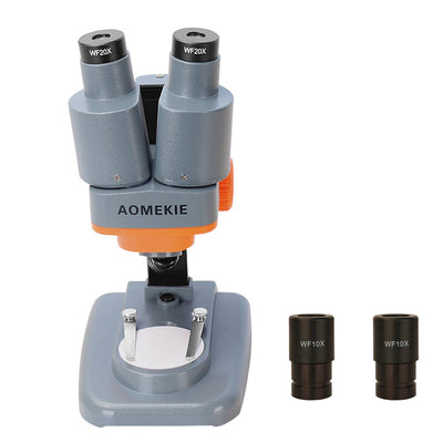 AOMEKIE Binocular Stereo Microscope 20X/40X Top LED Illumination PCB Solder Tool Mobil Phone Repair Stamps Mineral Watching Gift