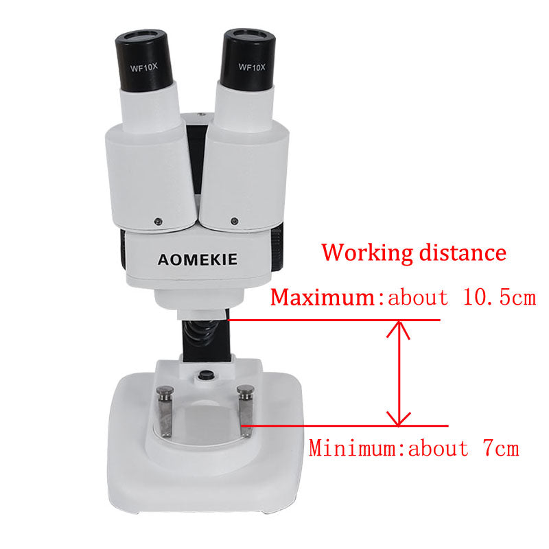 AOMEKIE Binocular Stereo Microscope 20X/40X Top LED Illumination PCB Solder Tool Mobil Phone Repair Stamps Mineral Watching Gift