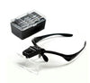 Headband Magnifying Glass Eye Repair Magnifier 2 LED Light 1.0/1.5/2.0/2.5/3.5X 5PC Glasses Loupe Optical Lens Free Shipping