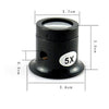 Portable 10X Monocular Magnifying Glass Loupe Lens Jeweler Tool Eye Magnifier