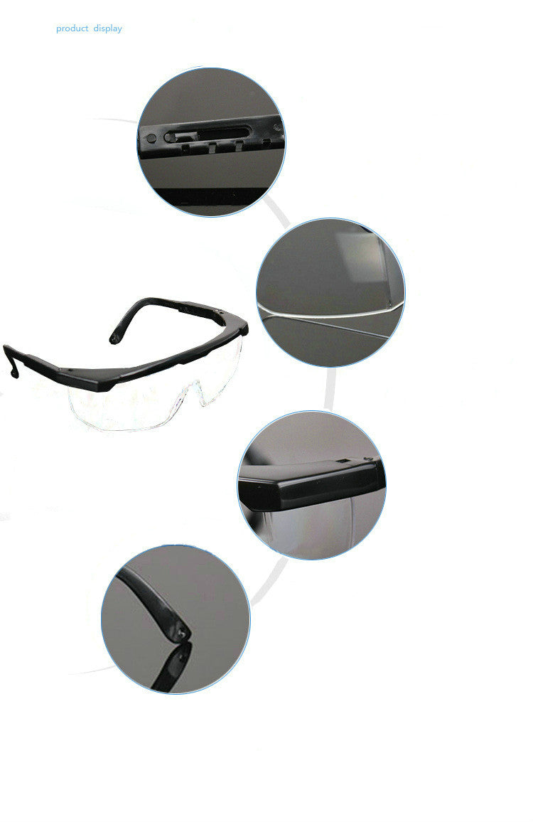 Safety Goggles for Eyes Protection Windproof Dustproof Resistant Transparent Glasses Protective Working Eyewear Adjustable Frame