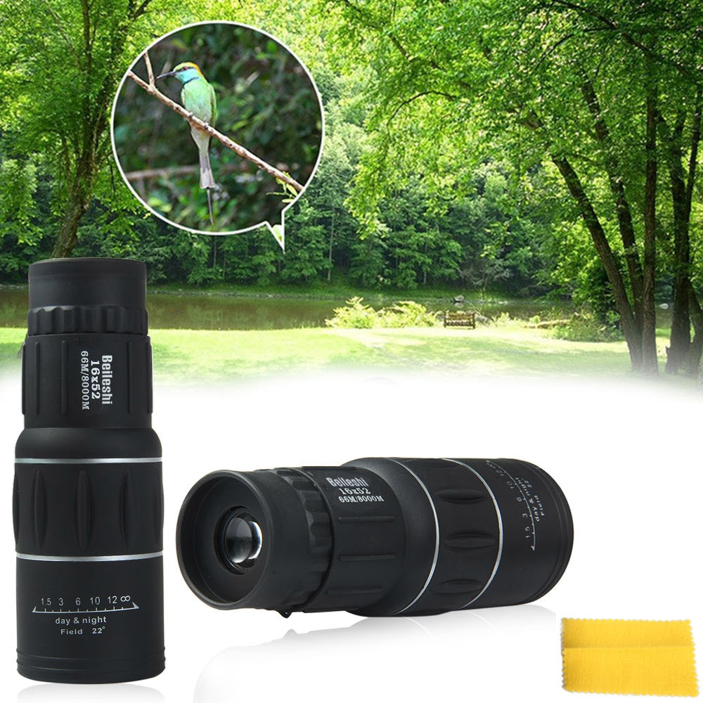 16 x 52 Dual Focus Monocular Telescope Zoom Optic Lens Binoculars Spotting scope Coating Lenses Dual Focus Optic Lens day vision