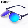 Ralferty Mirror Pilot Polarized Sunglasses Men Night Vision Lens Polaroid Sun Glasses Flip Up Clip On Sunglass Outdoor Goggles