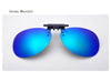 Ralferty Mirror Pilot Polarized Sunglasses Men Night Vision Lens Polaroid Sun Glasses Flip Up Clip On Sunglass Outdoor Goggles