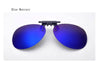 Ralferty Mirror Pilot Polarized Sunglasses Men Night Vision Lens Polaroid Sun Glasses Flip Up Clip On Sunglass Outdoor Goggles