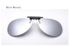 Ralferty Mirror Pilot Polarized Sunglasses Men Night Vision Lens Polaroid Sun Glasses Flip Up Clip On Sunglass Outdoor Goggles