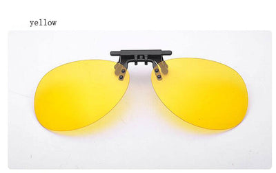 Ralferty Mirror Pilot Polarized Sunglasses Men Night Vision Lens Polaroid Sun Glasses Flip Up Clip On Sunglass Outdoor Goggles