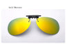 Ralferty Mirror Pilot Polarized Sunglasses Men Night Vision Lens Polaroid Sun Glasses Flip Up Clip On Sunglass Outdoor Goggles