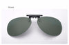 Ralferty Mirror Pilot Polarized Sunglasses Men Night Vision Lens Polaroid Sun Glasses Flip Up Clip On Sunglass Outdoor Goggles