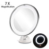 RUIMIO 7X Magnifying MIrrors Cosmetic Makeup Mirror With Power Locking Suction Cup Bright Diffused Light 360 Degree Rotating